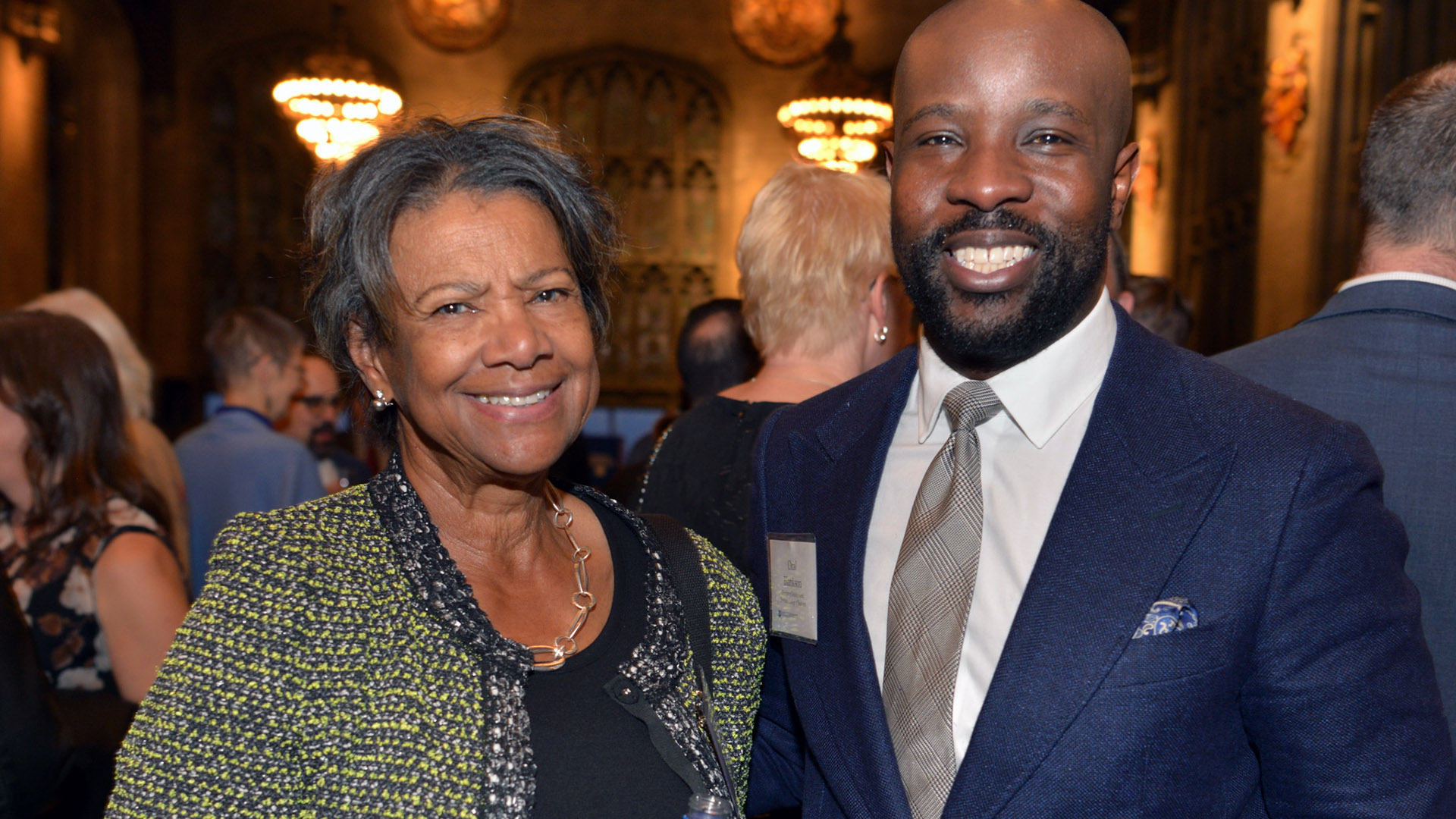 Doris Ewing (MBA ‘87) and Director of Development for Driehaus Oral Blankson.